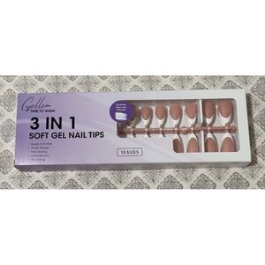 Geller 3 in 1 Soft Gel Nail Tips- French Tips (M)